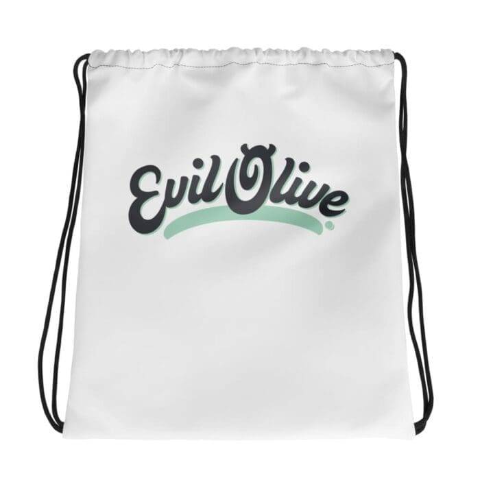 Evil Olive Drawstring Bag